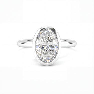 Bezel Oval Cut Diamond Ring - Beyon Diamond