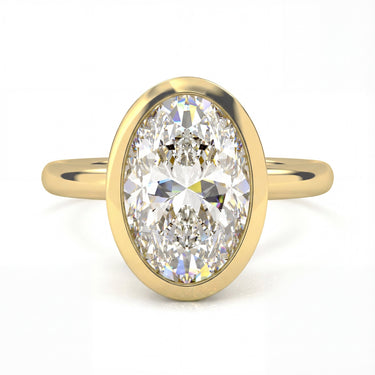 Bezel Oval Cut Diamond Ring - Beyon Diamond