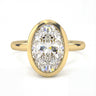 Bezel Oval Cut Diamond Ring - Beyon Diamond