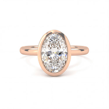 Bezel Oval Cut Diamond Ring - Beyon Diamond