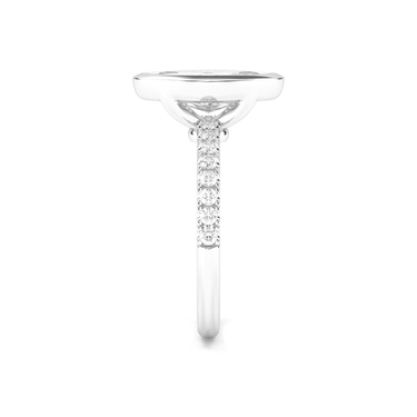 Bezel Pavé Marquise Cut Diamond Ring - Beyon Diamond