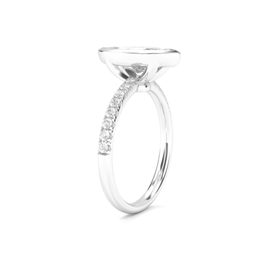 Bezel Pavé Marquise Cut Diamond Ring - Beyon Diamond