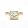 Bezel Pavé Princess Cut Diamond Ring - Beyon Diamond