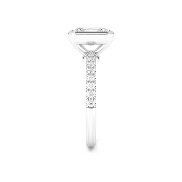 Bezel Pavé Radiant Cut Diamond Ring - Beyon Diamond