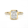 Bezel Pavé Radiant Cut Diamond Ring - Beyon Diamond