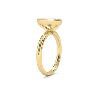 Bezel Pear Cut Diamond Ring - Beyon Diamond