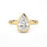 Bezel Pear Cut Diamond Ring - Beyon Diamond