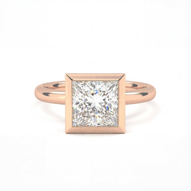 Bezel Princess Cut Diamond Ring - Beyon Diamond