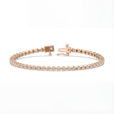 Bezel Set Round Diamond Tennis Bracelet - Beyon Diamond