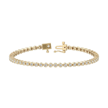 Bezel Set Round Diamond Tennis Bracelet - Beyon Diamond