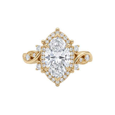Oval Cut Diamond Floral Vine Ring