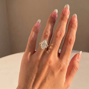 Oval Cut Diamond Floral Vine Ring