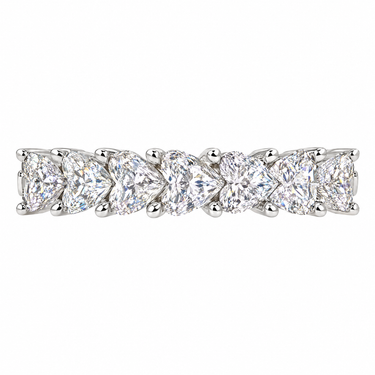 East West Heart Cut Diamond Wedding Band
