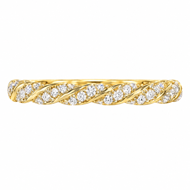 Twisted Pavé Diamond Rope Wedding Band