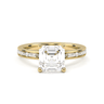 Channel Setting Baguette Pavé Engagement Ring - Asscher Cut - Beyon Diamond