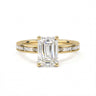 Channel Setting Baguette Pavé Engagement Ring - Emerald Cut - Beyon Diamond