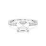 Channel Setting Pavé Engagement Ring - Asscher Cut - Beyon Diamond