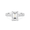 Channel Setting Pavé Engagement Ring - Emerald Cut - Beyon Diamond