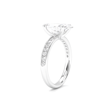 Channel Setting Pavé Engagement Ring - Marquise Cut - Beyon Diamond