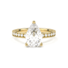 Channel Setting Pavé Engagement Ring - Pear Cut - Beyon Diamond