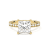 Channel Setting Pavé Engagement Ring - Princess Cut - Beyon Diamond