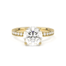 Channel Setting Pavé Engagement Ring - Round Cut - Beyon Diamond