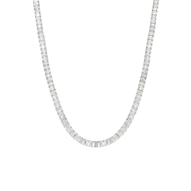 Classic Emerald Cut Diamond Tennis Necklace 14.5CTW - Beyon Diamond