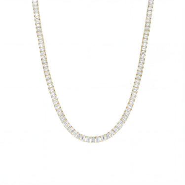 Classic Emerald Cut Diamond Tennis Necklace 14.5CTW - Beyon Diamond