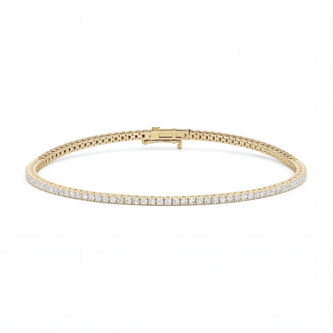 Classic Four - Prong Round Diamond Tennis Bracelet (Square Basket) - Beyon Diamond