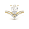 Crown Pavé Engagement Ring - Pear Cut - Beyon Diamond