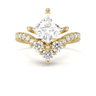 Crown Pavé Engagement Ring - Princess Cut - Beyon Diamond