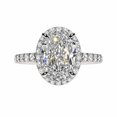 Infinity Halo Pavé Oval Cut Diamond Ring