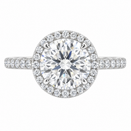 Infinity Halo Pavé Round Cut Diamond Ring