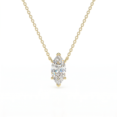 Marquise Diamond Solitaire Necklace