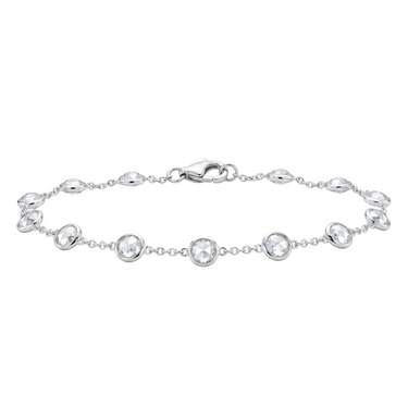Rose Cut Bezel Setting Station Bracelet