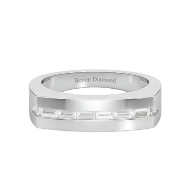 Diamond Channel Flat Top Men's Ring - Beyon Diamond