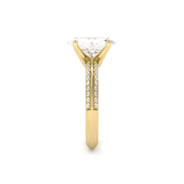 Double Row Pavé Engagement Ring - Oval Cut - Beyon Diamond