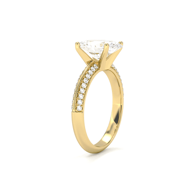 Double Row Pavé Engagement Ring - Oval Cut - Beyon Diamond