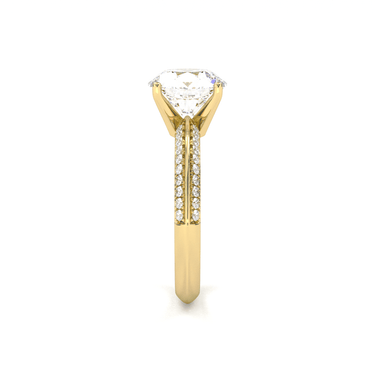 Double Row Pavé Engagement Ring - Round Cut - Beyon Diamond
