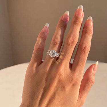 Round Cut Cluster Vintage Ring