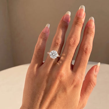 Vintage Pavé 6 Prong Round Cut Diamond Ring