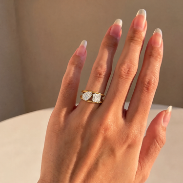 Pear & Asscher Cut Toi Et Moi Diamond Ring