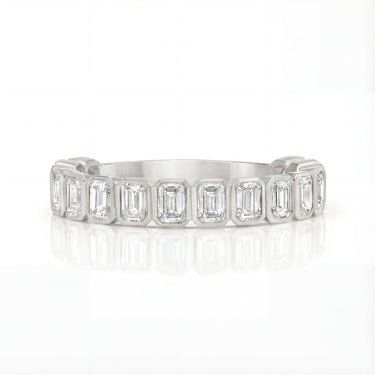 Emerald Bezel 3/4 Diamond Band 2.25 CTW - Beyon Diamond