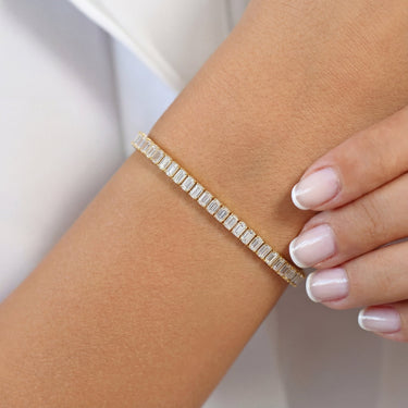 Emerald Cut Diamond Tennis Bracelet 5CTW - Beyon Diamond