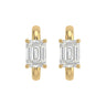 Emerald Cut Huggie Earrings - Beyon Diamond