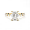 Emerald Cut With Round Side Stone Engagement Ring - Beyon Diamond