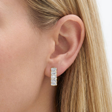 Emerald Huggie Earrings 1.5 CTW - Beyon Diamond