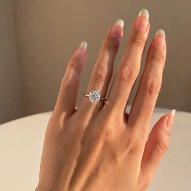 8 Prong Solitaire Round Cut Diamond Ring