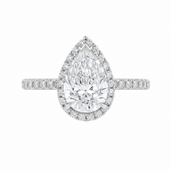 Infinity Halo Pavé Pear Cut Diamond Ring