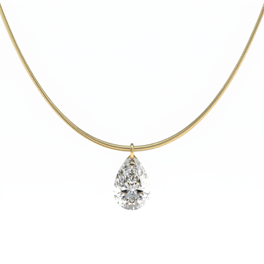 Pear Cut Diamond Snake Chain Necklace